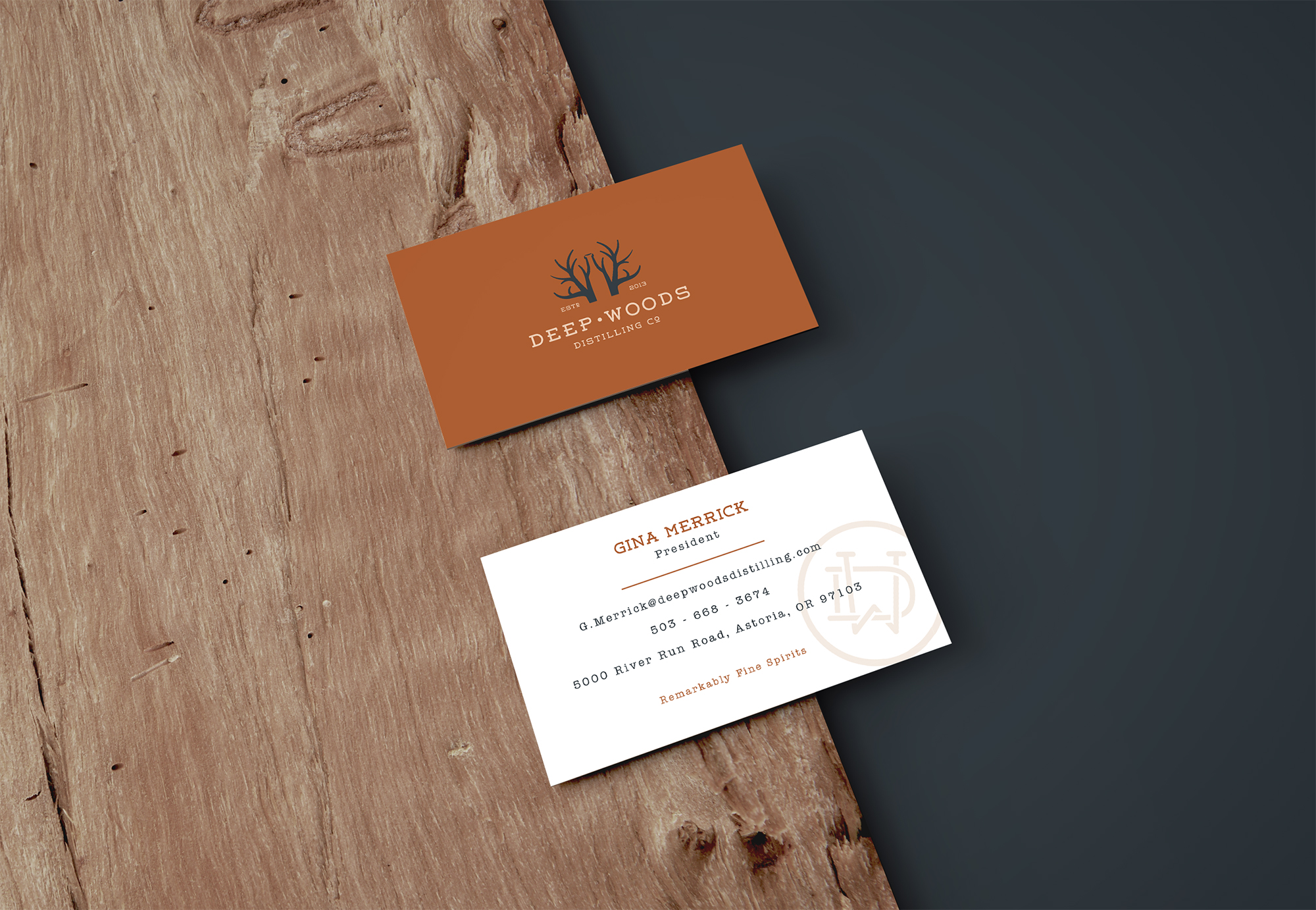 Deep Woods business card